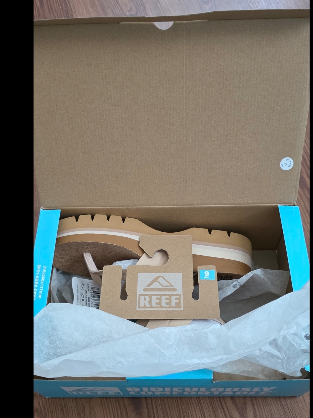 Reef Platform Slide Sandals in Beige - Picture 7 of 9